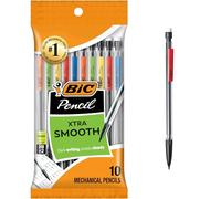 BIC Lápiz mecánico Xtra-Life, barril transparente, punta media (0,7 mm), 10 unidades, el embalaje puede variar