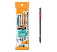 Bic Lápiz mecánico Xtra-Precision, barril transparente, punta fina (0,5 mm), 5 unidades
