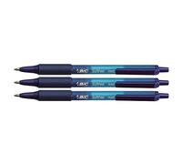 BIC Impresión Bolígrafo BIC tacto suave, de clic, 0,4 mm, color azul
