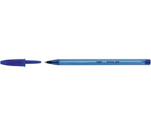 BIC Lote de 10 bolígrafos de cristal SOFT punta media de 1,2 mm, tinta azul