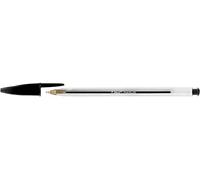 BIC - Lote de 25 bolígrafos de punta redonda recargables, punta media, color negro