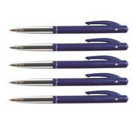 BIC - Lote de 5 bolígrafos de punta fina de 0,7 mm, tinta azul