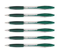 BIC - Lote de 6 bolígrafos retráctil, Atlantis Classic PTE Moy. 1 mm verde