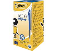 BIC - Lote de 5 bolígrafos M10 Clic Medium PTE Moy. 1 mm tinta azul