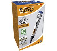 Caja de rotuladores de punta fibra acrílica permanente bic marking 2000/ 4.9mm/ 12 unidades/ azules