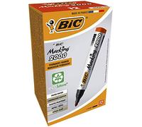 BIC Marking 2000 Ecolutions - Caja de 12 marcadores permanentes, 12, color rojo