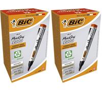 BIC Marking 2000 Ecolutions - Caja de 12 marcadores permanentes, 12, color rojo (Paquete de 2)