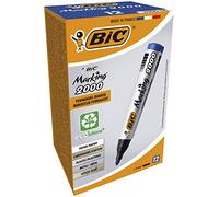 BIC Marking 2000 ecolutions - Rotuladores permanentes de punta cónica media, caja de 12 unidades, color azul
