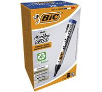 BIC Marking 2300 ECOlutions Marcadores Permanentes de Punta Biselada Media - Azul, Caja de 12