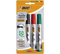 BIC Marking 2300 ECOlutions marcadores permanentes punta biselada - colores Surtidos, Blíster de 4 unidades