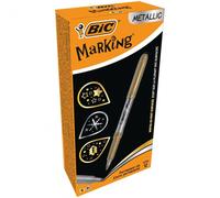 Bic Marking Caja 12 Marcadores Permanentes Oro/Plata Metálico