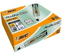 BIC Marking Onyx 1481 - Marcador permanente 3.7 mm y 5.2 mm, color negro, lote de 12