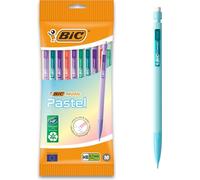 BIC Matic Pastel - Portaminas de punta de 0,7 mm, 5 colores pastel diferentes, 3 puntas de 0,7 HB, fácil de borrar
