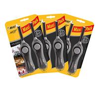 Bic - Megalighter - Encendedores multiusos (paquete de 4 unidades, 6 unidades, 20 unidades), color negro