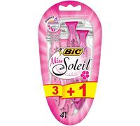 Cuchilla de depilar Bic Miss Soleil 4 uds 3 hojas banda lubricante vitamina E mango ergonómico