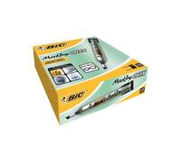 Bic - Onyx Marker- 12 Marcadores permanentes, cuerpo metálico de gran capacidad,