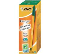 BIC Orange Fine Stick Ballpoint Pen Fin verde 20pieza (S) - Bolígrafo (Stick Ballpoint Pen, verde, naranja, fin, plástico, carbono Tungsteno)