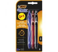 BIC - Bolígrafo gel retráctil Gelocity Quick Dry 972035 - Secado rápido - 3 unidades surtidas