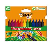 BIC Ceras Plastidecor Peques – Estuche con 12 ceras, Multicolor, Tamaño único