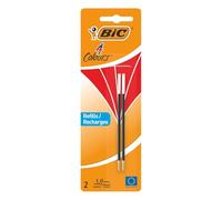 BIC- Pluma recarga 4 colores, 1.0 mm, Blister de 2 piezas, rojo
