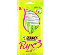 Bic Pure 3 Lady - Pack de 8 afeitadoras triples para mujer con aloe vera