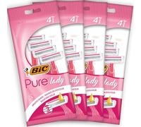BIC Pure Lady Pink Maquinillas Desechables para Mujer - Paquete de 4 Packs de 4