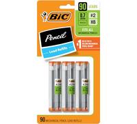 BIC Recambios de mina para portaminas, punta media de 0.7 mm, paquete de 90 | Minas duraderas resistentes a la rotura, compatibles con la mayoría de lápices de 0,7 mm, ideal para uso escolar u oficina