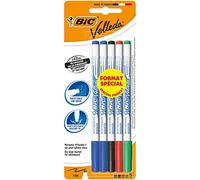 BIC - Rotuladores para pizarra blanca (5 unidades), color Negro, azul, rojo, verde