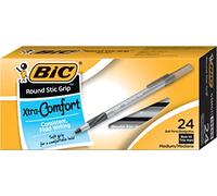 Bic Round Stic Grip Extra Comodidad - Bolígrafo de 2, Multicolor