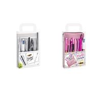 Bic Silver Line - Set 1 cuaderno/3 bolígrafos/1 bolígrafo de gel/1 roller/1 marc