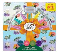 BIC Soleil Escape - Juego de maquinillas de afeitar desechables para mujer, juego de regalo variado, asas perfumadas, 7 maquinillas de afeitar, regalos de cuidado personal para mujeres
