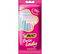 Bic Twin Lady - Cuchillas de depilar de doble hoja (paquete de 8 cuchillas, 2 paquetes)