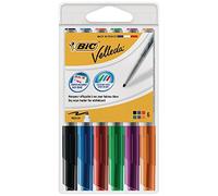 BIC Rotuladores de pizarra blanca Velleda 1741, punta media 4,5 mm, caja 6 colores surtidos