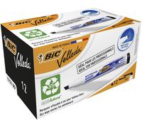 BIC Velleda 1751 ECOlutions rotuladores de Pizarra punta media - Negro, Caja de