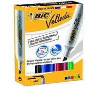 Bic Velleda 1781 tablero blanco marcadores - negro (caja de 12) Parent SPIG9, color multicolor 4 carteras