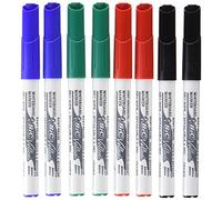BiC Velleda - Paquete de 8 marcadores para pizarra blanca, colores azul, negro, rojo y verde