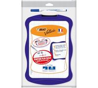 BIC Velleda Pizarra de Doble Cara y Borrado en Seco (21 x 31 cm) con Marcador y Borrador, Marco de colores Surtidos