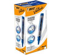 Bic Velleda - Rotulador de tinta líquida para pizarra blanca (borrado en seco, caja de 12 unidades) color azul