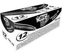 BIC VISA Black - Rotuladores, 0,9 mm - 2 mm, Negro 12 unidades