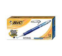 BIC VLG11BE Velocity Bol-grafo retr-ctil Pen, Blue Ink, Medium, Dozen