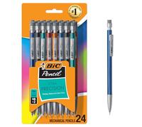 BIC Xtra-Precision - Lápices mecánicos con gomas de borrar, punta fina (0.5 mm), paquete de 24 unidades, juego de lápices de dibujo mecánicos