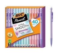 BIC Xtra-Smooth - Portaminas de punta media (0,7 mm), color pastel (40 unidades)