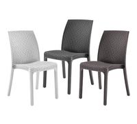 Set Mesa 80x80 Con Sillas Exterior Polipropileno Ratán Jardín Terraza Barra