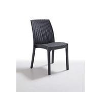 Bica Virginia Silla Bistro, Resina, Antracita