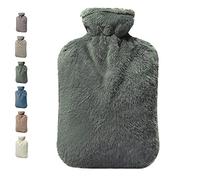 BICAREE Botella de Agua Caliente con Tapa, Bolsa de Agua Caliente de PVC de 2L para Calentador de Cuello, Hombros y Pies, Calambres Menstruales, Compresa Caliente y Terapia de Frío
