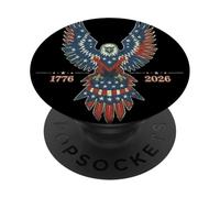 Bicentenario USA Águila y Bandera 250 Años 4 de Julio PopSockets PopGrip Adhesivo
