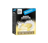 Bicentury Barrita Sustitutiva sabor Yogur y Limón, con 13 Vitaminas y 11 Minerales. Sustituye una comida. 4 barritas, 128g.