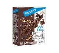 Bicentury Barritas de cereales con Chocolate Negro Sin Azúcares -6Uds- 6 Unidades 102 g