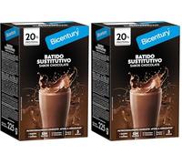 Bicentury Batido sustitutivo con proteína sabor Chocolate, 225 gr (Paquete de 2)