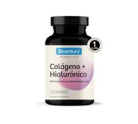 Bicentury Colágeno Ácido Hialurónico - Complemento Alimenticio con Péptidos de Colágeno Bioactivo, Ácido Hialurónico, 2 vitaminas y 2 minerales, 90 comprimidos